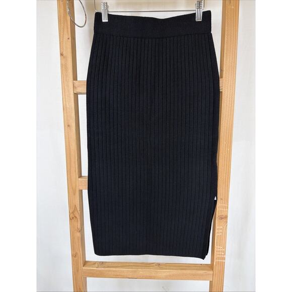 APRICOT Dresses & Skirts - NWT Apricot Black Ribbed Pencil Sweater Skirt #1203 Size XS